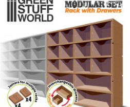 Modular Rack with Drawers – modulární organizér se 16 zásuvkami (vertikální)