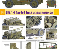 1:6 U.S. 1/4 Ton 4x4 Truck w/ .30 cal Machine Gun