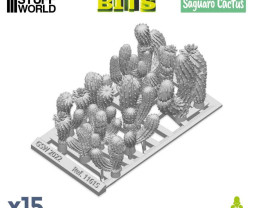 3D Printed Set Saguaro Cactus – 3D tištěný kaktus Saguaro (15 ks)