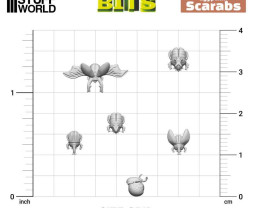 3D Printed Set Egyptian Scarabs – 3D tištění egyptští skarabové (27 ks)