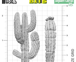 3D-gedrucktes Set Saguaro-Kaktus XL - 3D-gedruckter Kaktus Saguaro XL (5 Stück)