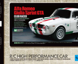 1:10 Alfa Romeo Giulia Sprint GTA MB-01 weiß lackiertes Chassis (Bausatz)