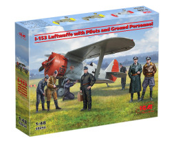 1:48 Polikarpov I-153 Luftwaffe with Pilots & Ground Personnel