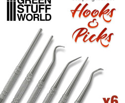 Hook and Pick Tool Set – gebogene Picks (6 Stück)