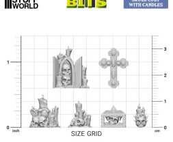 3D Printed Skull Cult with Candles – 3D-gedruckte Totenköpfe mit Kerzen (35 Stück)