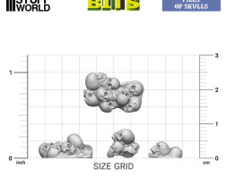 3D Printed Piles of Skulls – 3D-gedruckte Schädelhaufen (30 Stück)