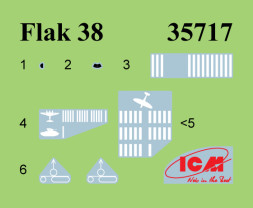 1:35 2cm FlaK 38 German AA Gun w/ Crew