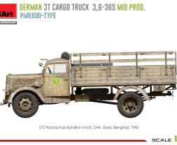 1:35 German 3t Cargo Truck 3,6-36S Mid PMQ600-Type