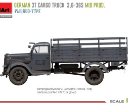 1:35 German 3t Cargo Truck 3,6-36S Mid PMQ600-Type