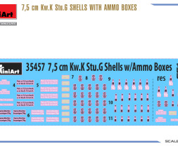 1:35 7.5cm Kw.K Stu.G Shells w/ Ammo Boxes