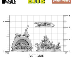 3D Printed Set Swarm of Rats – 3D-gedruckte Rattenhaufen (12 Stück)