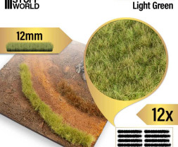 Grass Strips – samolepící travní proužky, světle zelená tráva 12mm (12 ks)