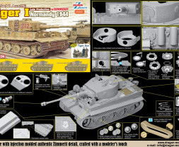 1:35 Tiger I Ausf.E Late Production w/ Zimmerit, Normandy, 1944