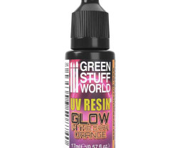 UV Resin Glow in the Dark Orange – ve tmě světélkující scénická voda oranžová (17 ml)