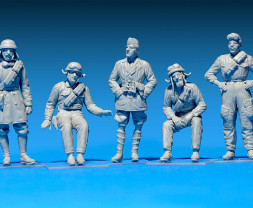 1:35 Italian Tank Crew, Resin Heads